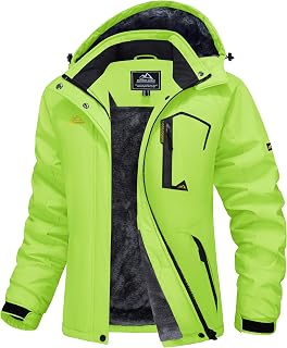 MAGCOMSEN Women's Winter Jacket Softshell Jacket Waterproof Ski Jacket Outdoor Windproof Transition Jacket for Hiking Trekking