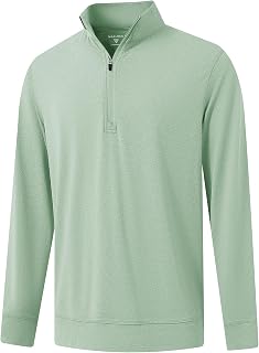 M MAELREG Quarter Zip Pullover Men Moisture Wicking Performance Heather Midlayer Golf 1/4 Zip Pullover Mens Sweatshirt