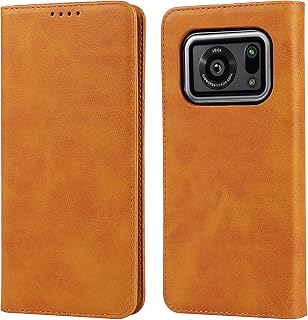 【Hamany】 対応 AQUOS R6 ケース 手帳型 アクオスr6ケース カード収納 SH-51B ケース -ファッション ライトブラウン