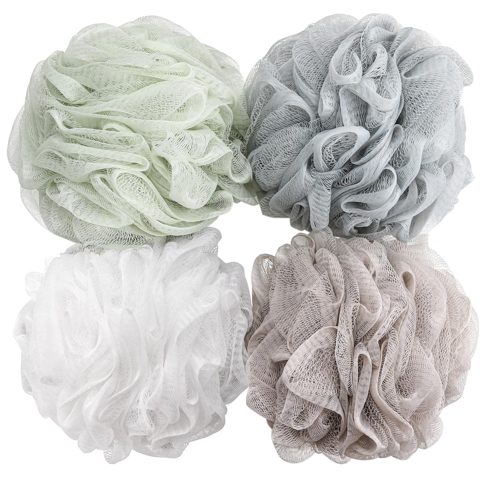BTYMS Bath Sponge Shower Loofahs 60g Mesh Pouf Bath Scrunchies Body Wash Puff Sh