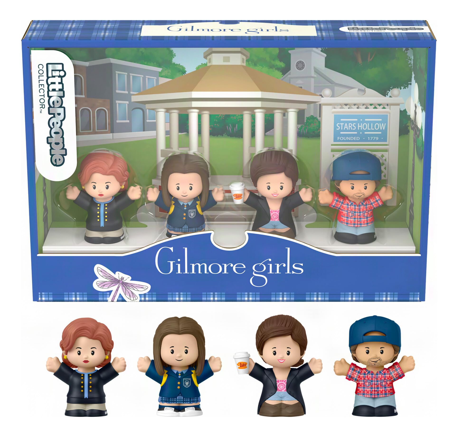 Little People COLLECTOR Gilmore Girls TV Show Special Edition Set for Fans, 4 Ch