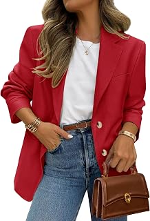 PRETTYGARDEN Blazer 2025 Women Business Casual Long Sleeve Lapel Open Front Work Jacket Blazer with Pockets