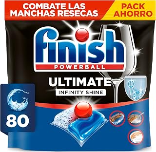 Finish Ultimate Infinity Shine Dishwasher Tablets - 80 Capsules | Fight dry stains, provide deep and effective cleaning. Protect Your Glassware, Dishwasher Detergent