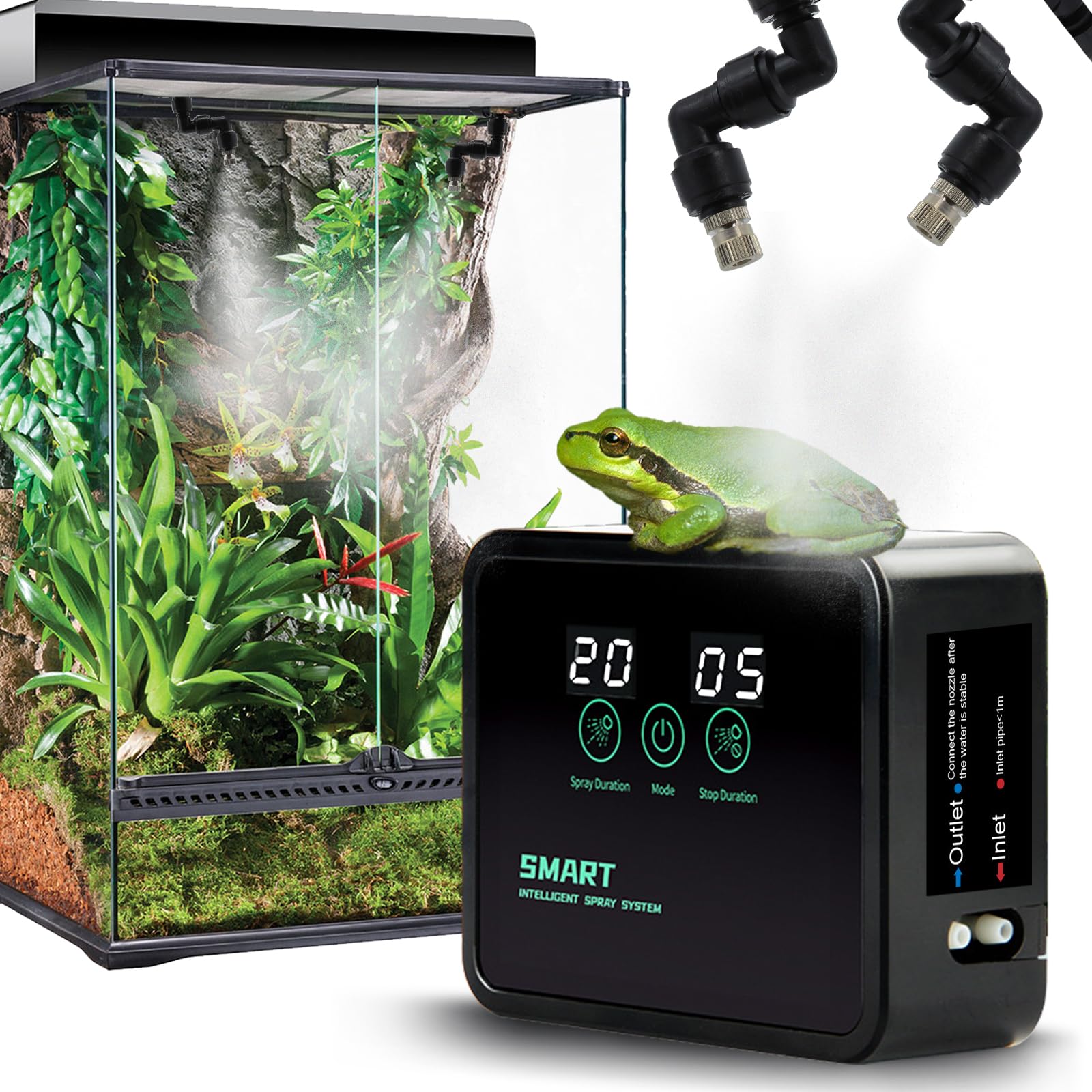 MECESOR Automatic Reptile Mister for Reptile Tank Smart Reptiles Mister System w