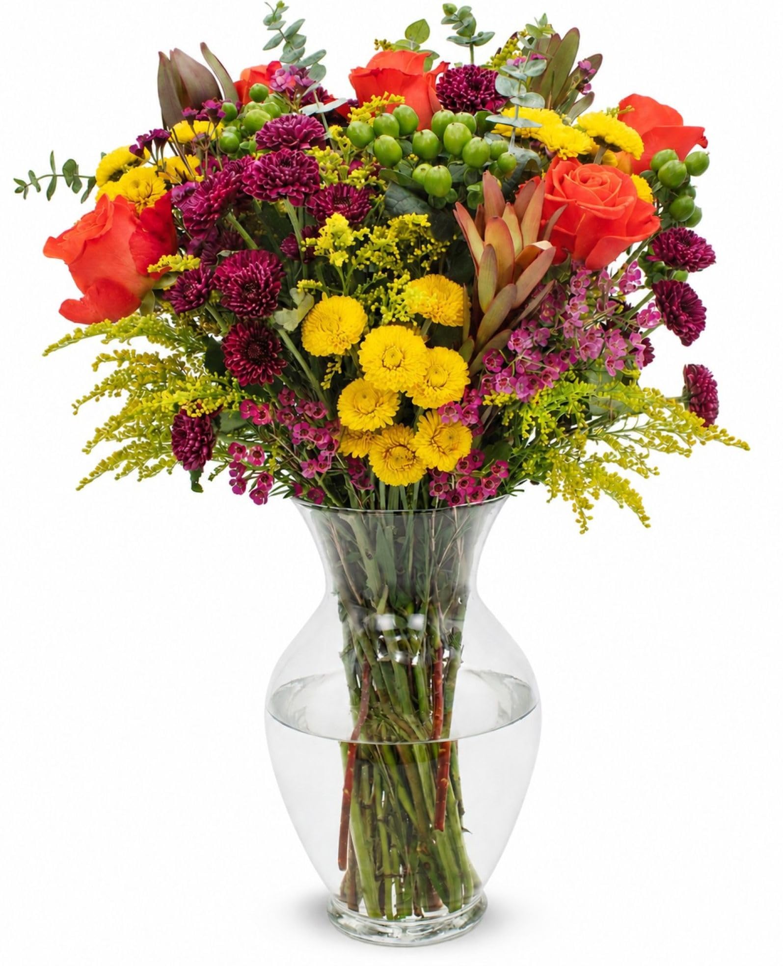 Stargazer Barn Let's Celebrate Fall Harvest Bouquet - Vase Included | Fresh Cut 