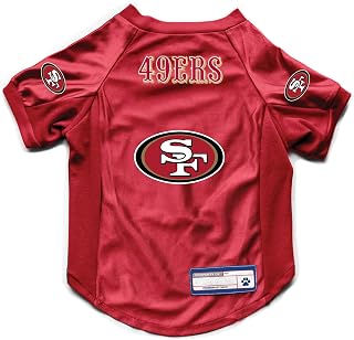 Littlearth NFL San Francisco 49ers Stretch Pet Jersey, Team Color, Medium