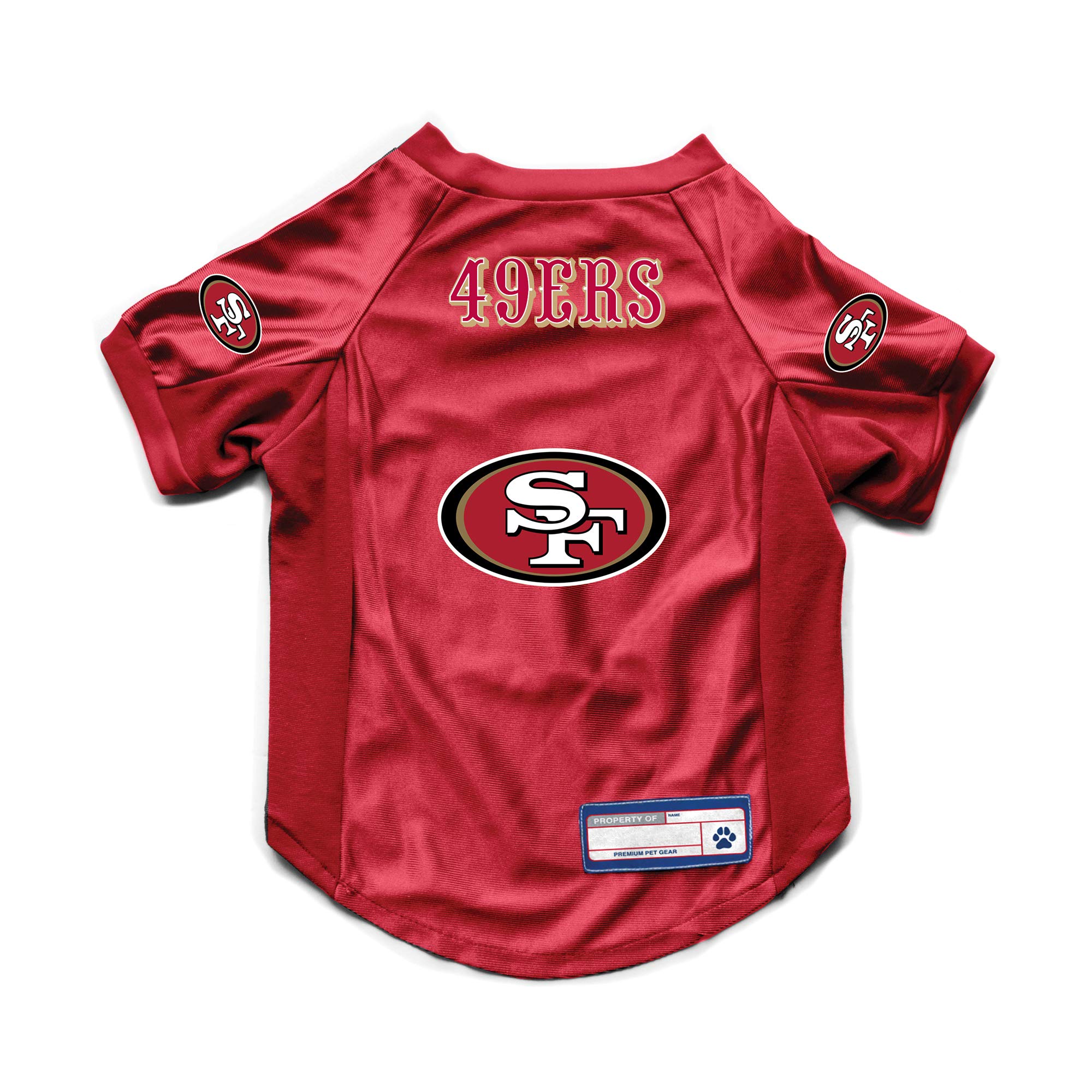 Littlearth NFL San Francisco 49ers Stretch Pet Jersey, Team Color, Medium