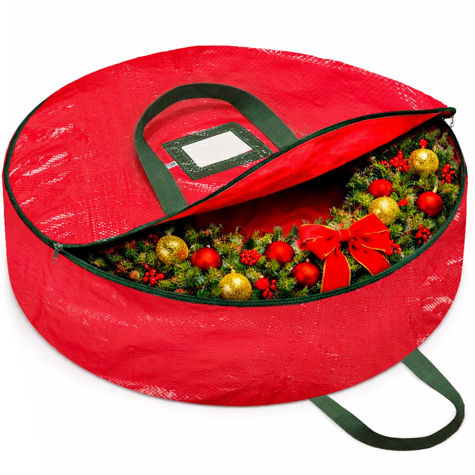 ZOBER Christmas Wreath Storage Container 30 Inch - Wreath Bag for Artificial Wre