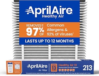 AprilAire 213 Replacement Filter for AprilAire Whole-House Air Purifiers - MERV 13, Healthy Home Allergy, 20x25x4 Air Filter (Pack of 1)