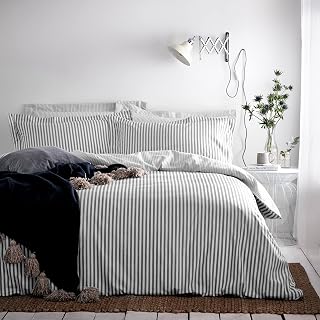 Yard Hebden Striped Duvet Cover Set (Gray-Double)