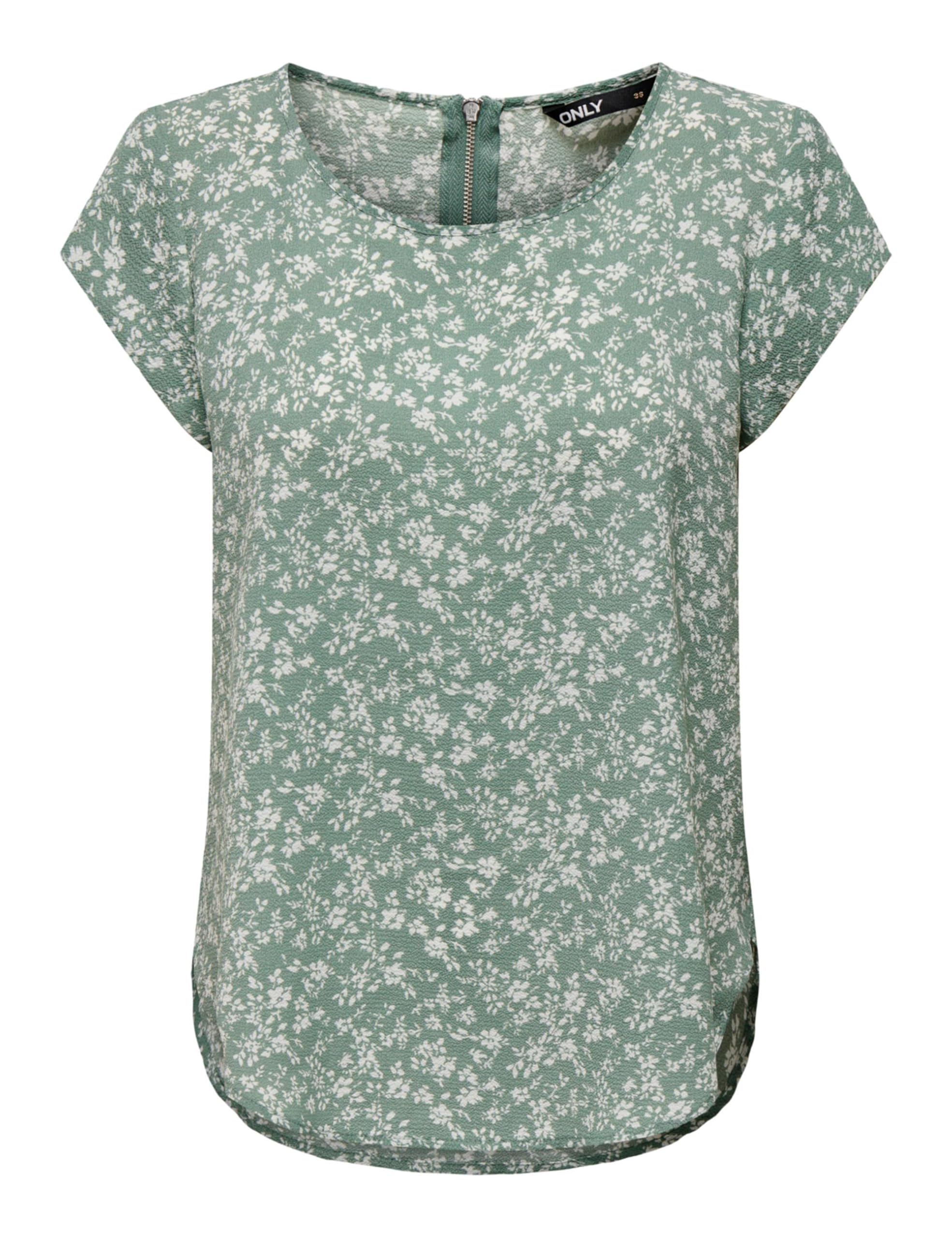 ONLY Women’s Onlvic S/S Solid Aop Top, Ptm T-Shirt, Blouse Shirt, Short Sleeves