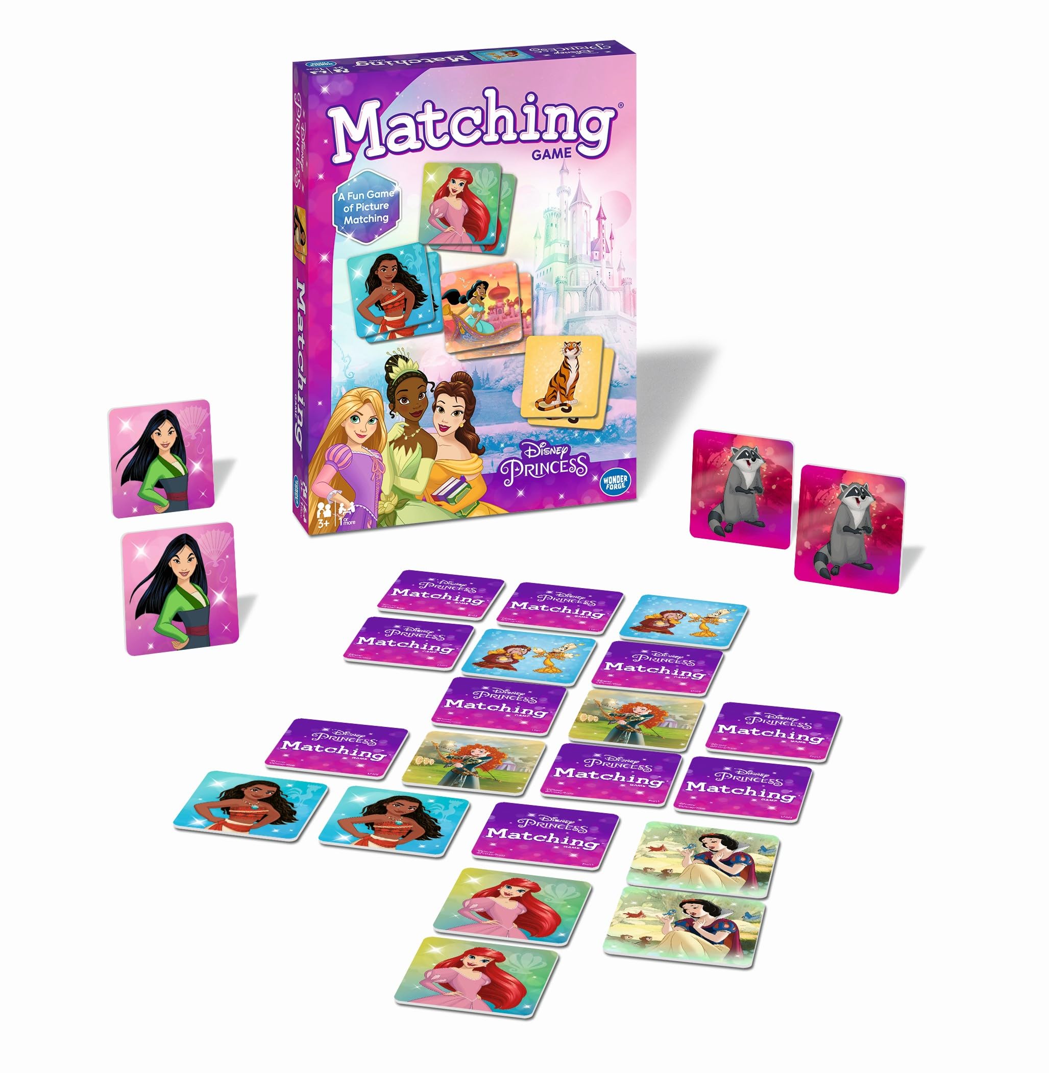 Wonder Forge Disney Princess Matching Game - Fun Memory Game for Kids Ages 3 and