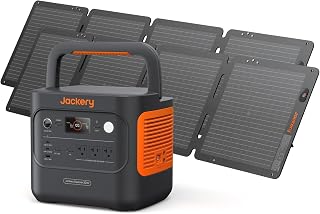 Jackery Solar Generator 2000 v2 with 2x 100W Air Panels | 2200W AC Output, 2042Wh LFP Battery, Includes Two Ultra-Light 100W Air Panels for Home Backup & RV