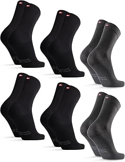 DANISH ENDURANCE Organic Cotton Socks, Smart Socks, 6-pack