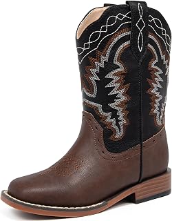 Kids Cowboy Boots for Boys Girls Western Cowgirls Boot Square Toe
