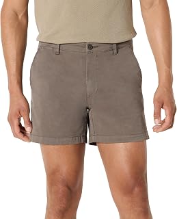 Amazon Essentials Men's Flat Front Comfortable Stretch Chino Shorts Slim Fit 13cm