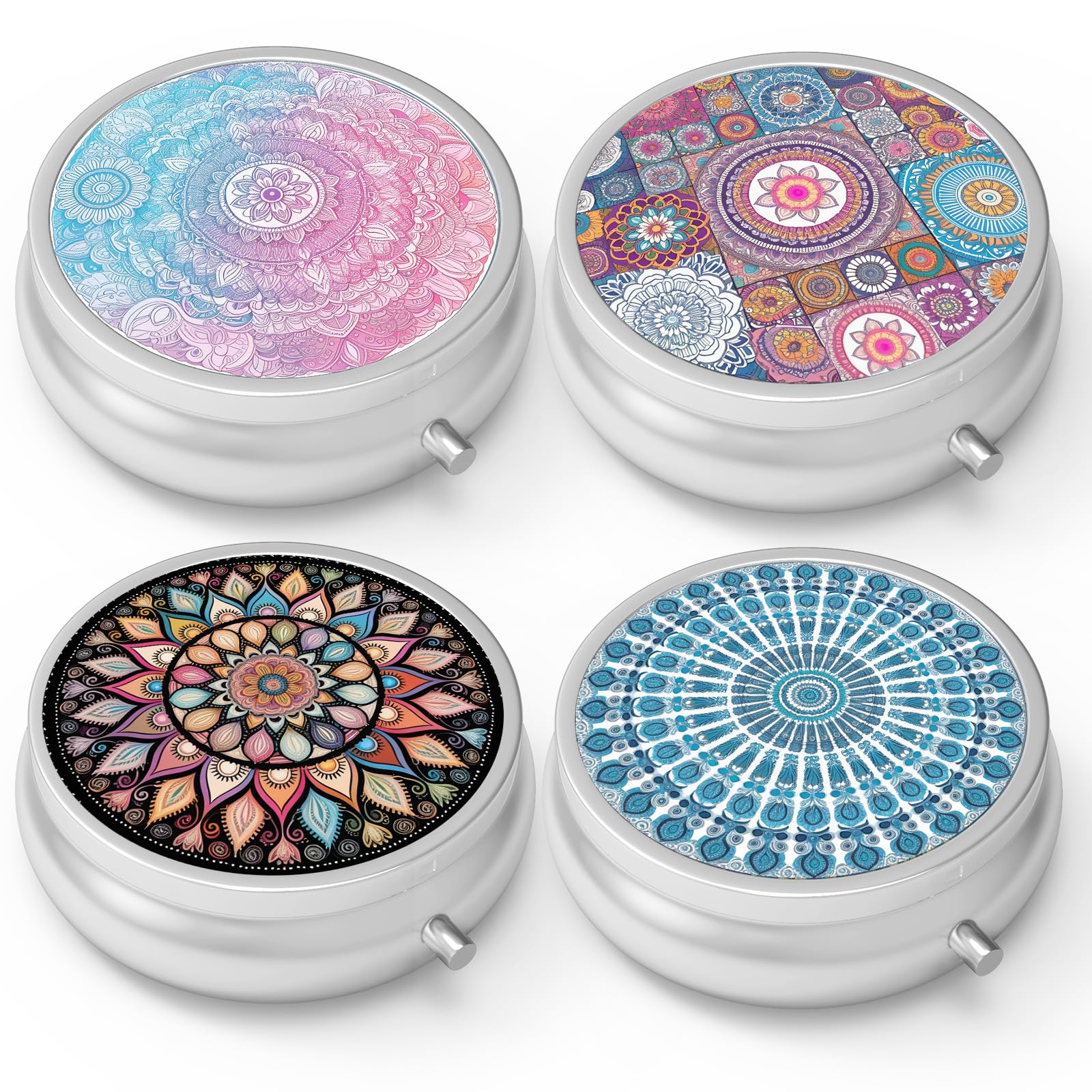 Pill Box 3 Compartment Medicine Pill Case,Portable Pill Box for Pocket or Purse 
