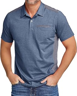 SWISSWELL Men's Polo Shirts Short Sleeve Golf Polo Casual Athletic Fast Dry Shirts for Running Tennis Hiking