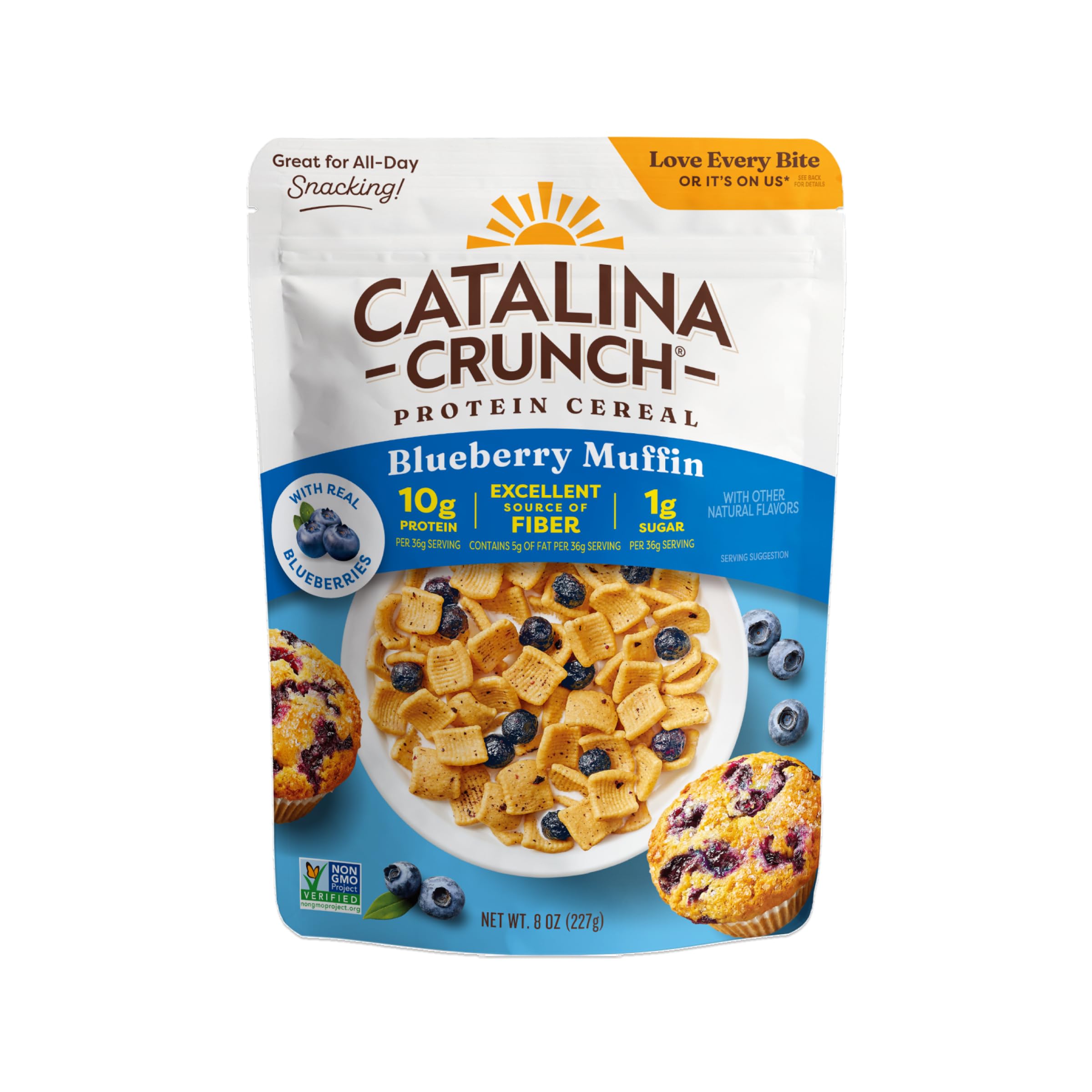 Catalina Crunch Protein Cereal, Blueberry Muffin, 8 oz Bag (Pack of 1) | 10g of 