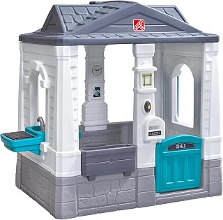 Step2 Neat & Tidy Cottage Kids Playhouse, Indoor and Outdoor Playset | Working Dutch Door & Shutters, Interactive Doorbell & Phone Sounds, Molded-In Floor, Built-In Seat, Easy to Clean, Ages 1.5+