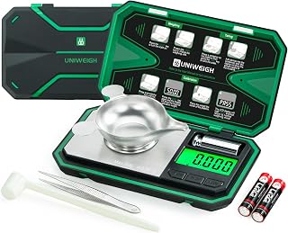 UNIWEIGH Milligram Scale Precision 0.001g/50g mg Scale for Weighing Powders