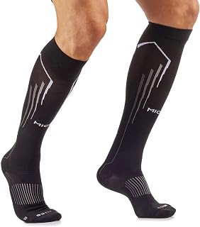 MICO CALZE RUNNING Lunghe in Maglia Nylon + fibra LYCRA, OXI-JET COMPRESSION (+ossigeno +recupero +energia) 100% Made in Italy