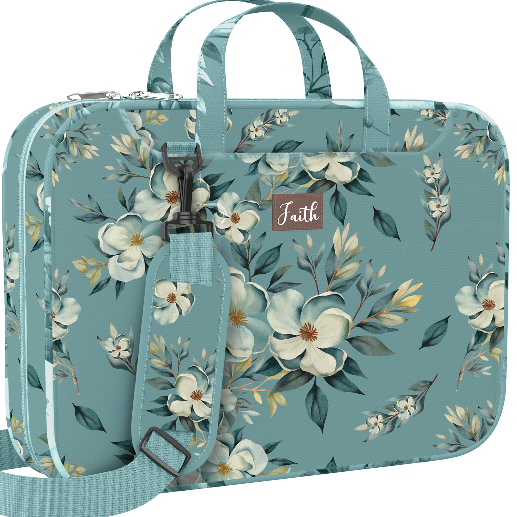 Bible Cover Case for Women - Extra Large Bible Bags for Women Tote Bags | Green 