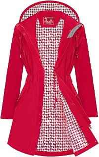 Rain Jacket Women Waterproof Raincoat Long Hooded Lightweight Windbreaker