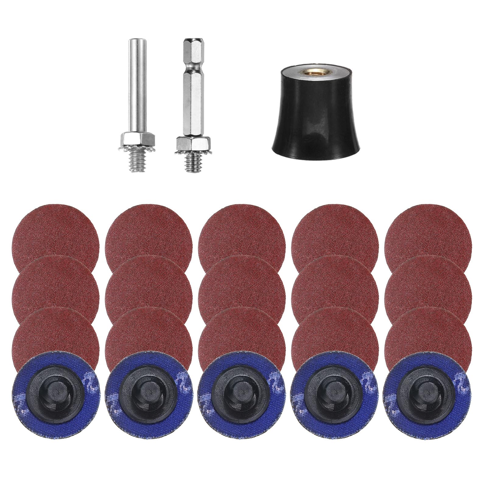Generic 23pcs Quick Change Disc Set 1" Roll Lock Sanding Disc with 1/4" Shank Pa