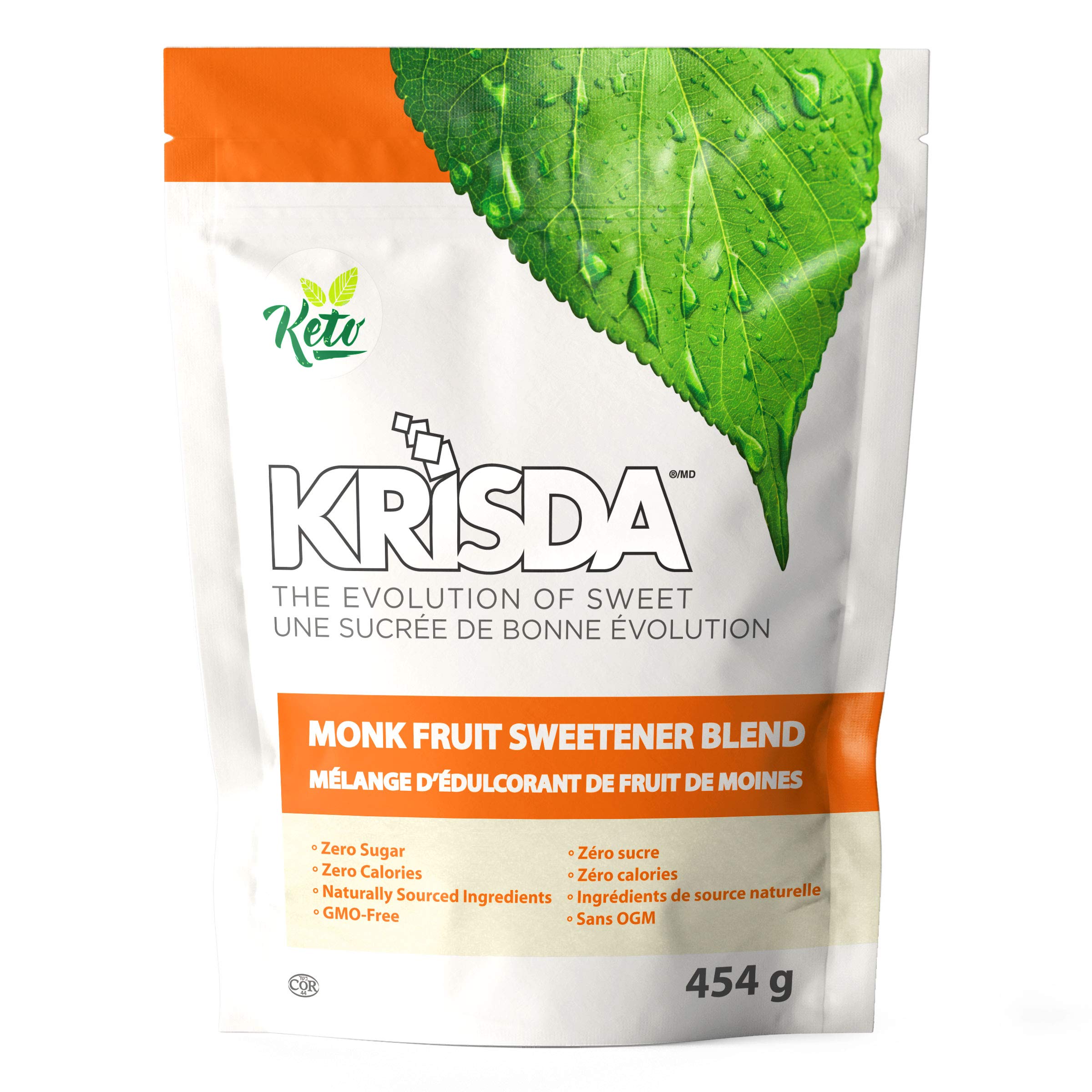 Krisda Monk Fruit Spoonable Natural TableTop Sweetener, 454 Grams