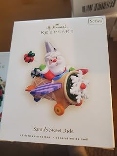 2008 Hallmark Keepsake Ornament Santa's Sweet Ride - NEW Candy Airplane