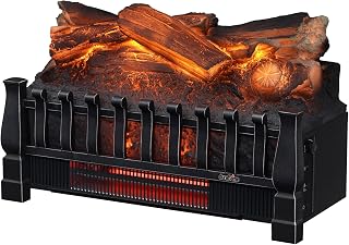 duraflame Electric Log Set 1,000 Sq Ft Heater, Faux Logs Insert with Infrared Flames for Existing Fireplaces, Remote Control Included