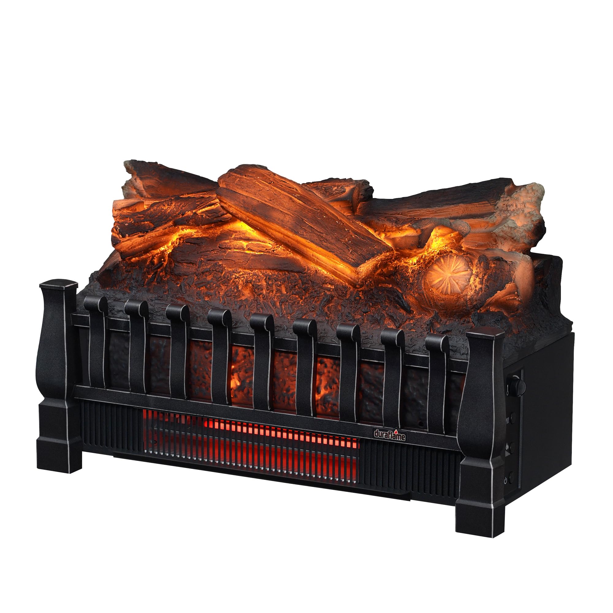 duraflame Electric Log Set 1,000 Sq Ft Heater, Faux Logs Insert with Infrared Fl