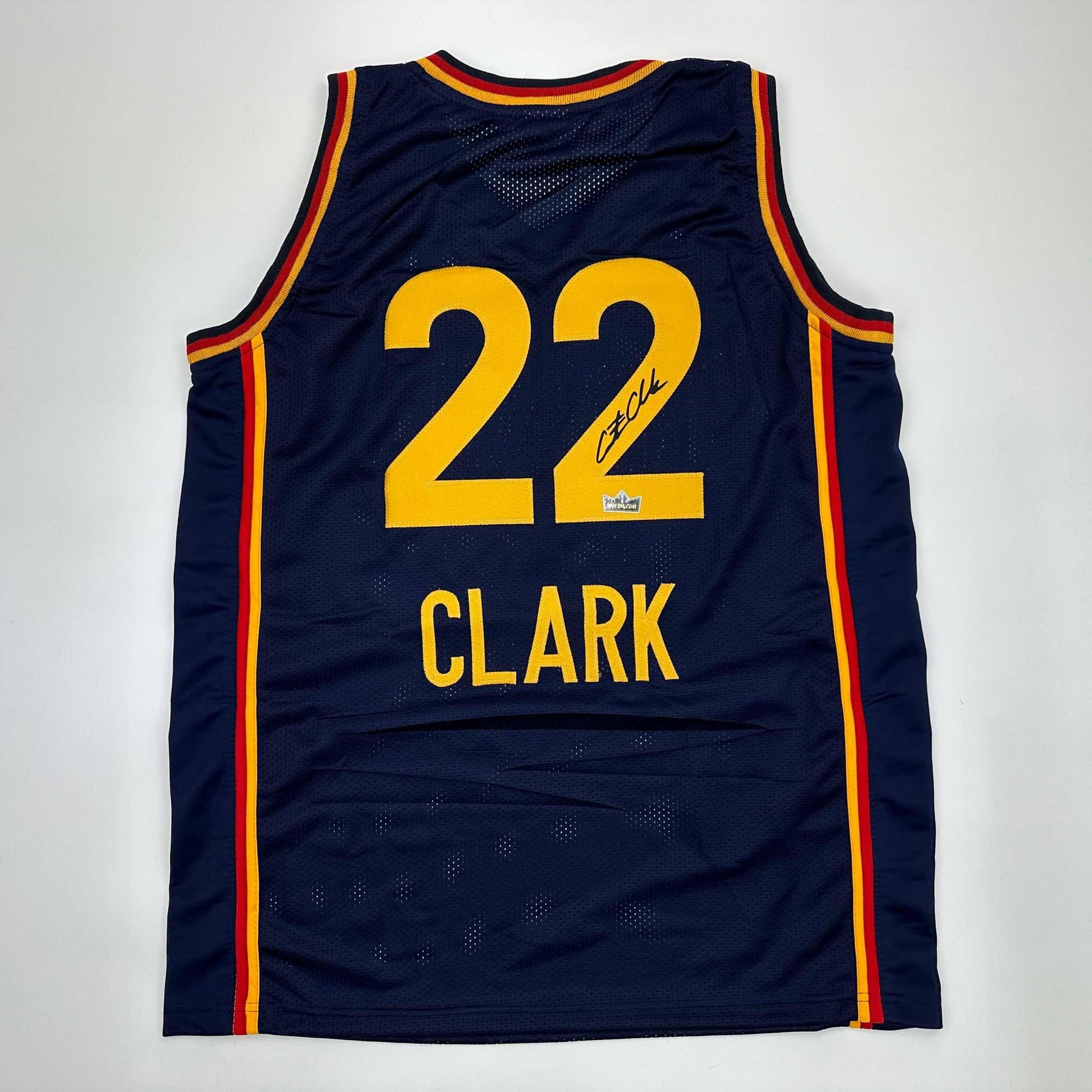 Facsimile Autographed Caitlin Clark Indiana Blue Reprint Laser Auto Basketball J