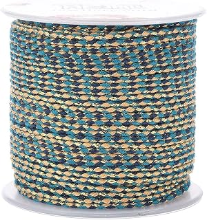 20.8 Meters Braided Cotton Thread 1/8 Inch Macrame Cord Ethnic Boho Colored Macrame Cord for Metal Beads, DIY Bracelet Strings, Jewelry String, Wall Hanging Rope, Knots