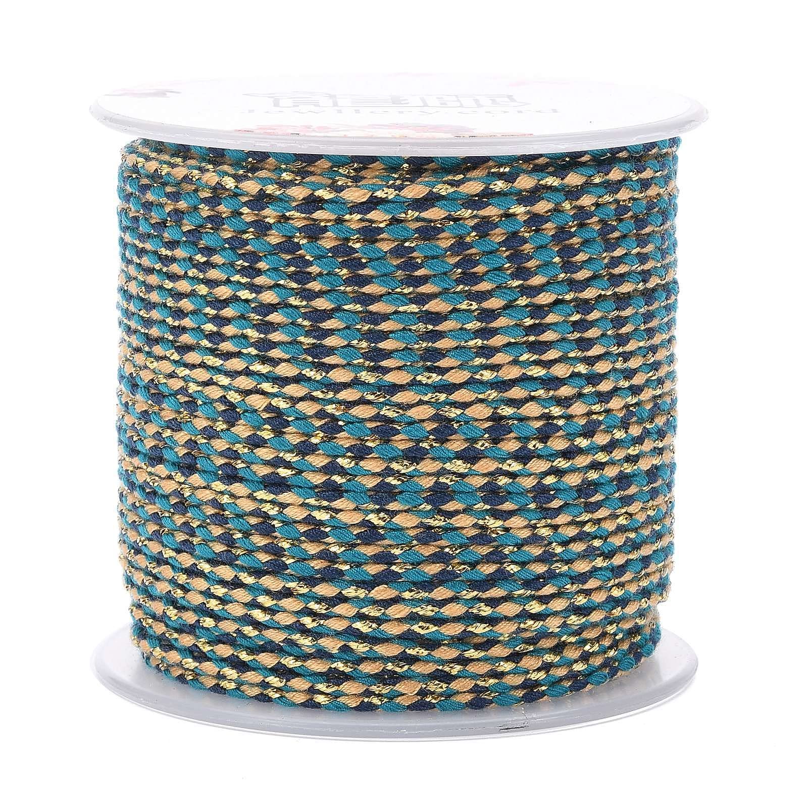20.8 Meters Braided Cotton Thread 1/8 Inch Macrame Cord Ethnic Boho Colored Macr