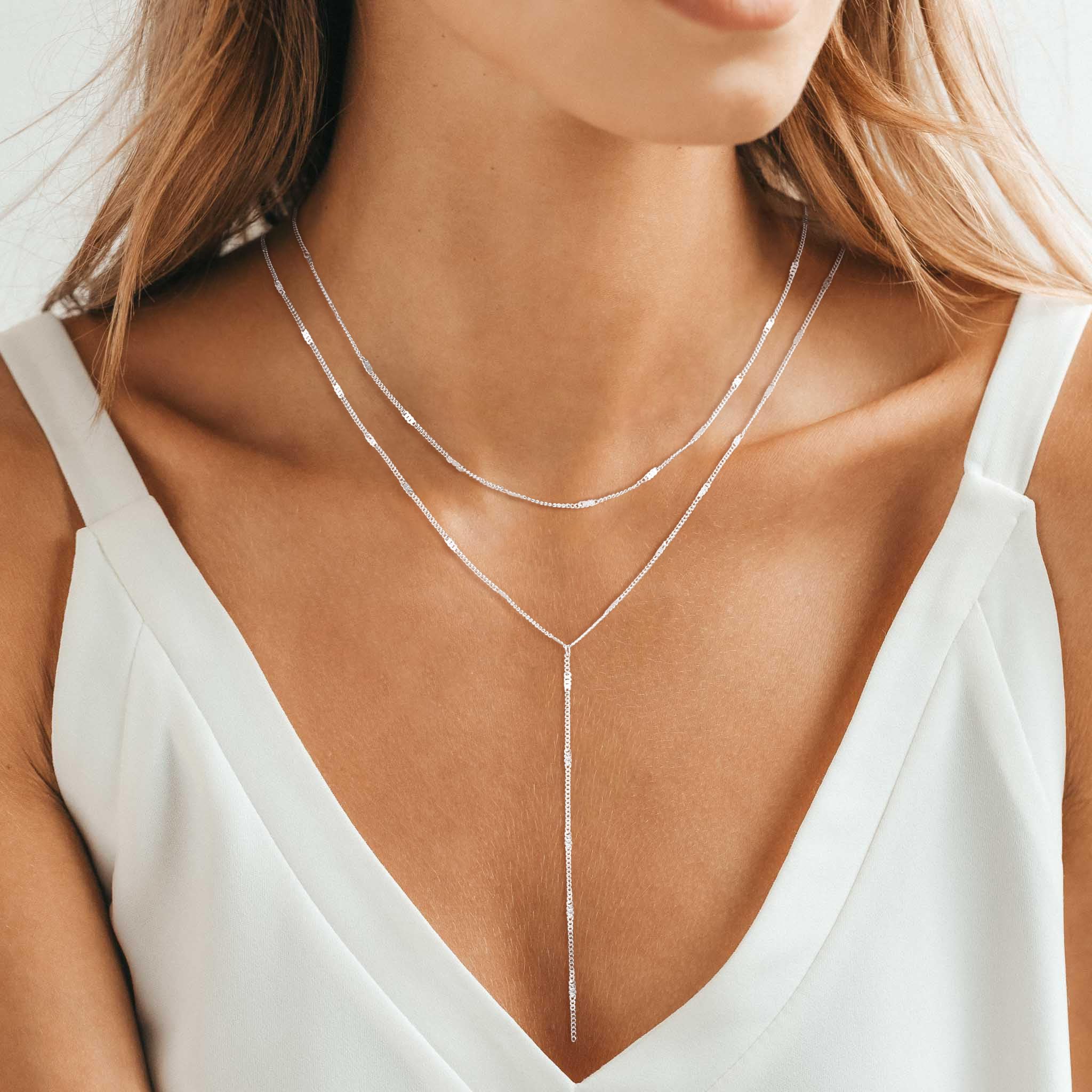Cross Necklace for Women Girls,Trendy Dainty 14K Gold/Silver Plated Cross Rosary