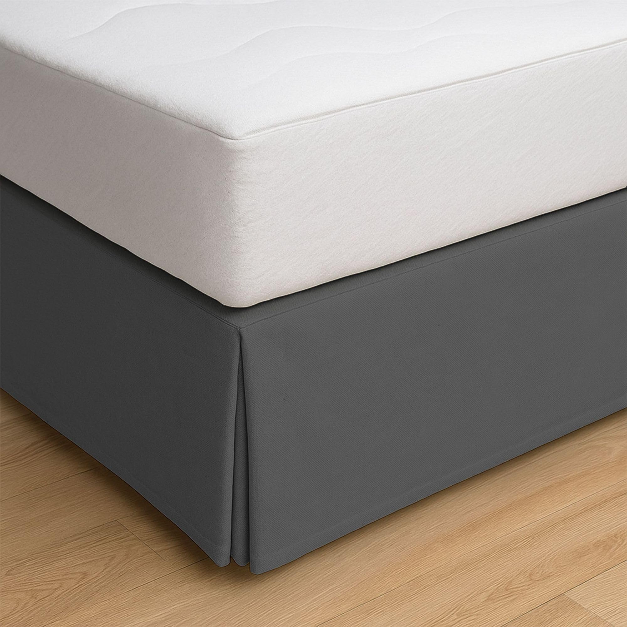 ECOMMERC3 Bedspread for 135 cm Beds, Bed Valance, 135 x 190/200 cm, Grey, Perfec
