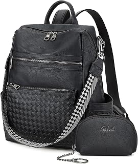 AGLOD Leather Backpack Purse for Women Designer Ladies Shoulder Bag Fashion Faux Work Travel Handbags