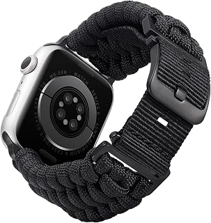 BINLUN Compatible with Apple Watch Strap 49 mm 46 mm 45 mm 44 mm 42 mm, Braided Paracord Nylon Sport Replacement Strap Fits iWatch Bracelets Series Ultra2/Ultra/10/9/8/7/SE2/SE/6/5/4/3/2/1 Men
