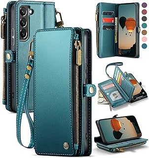 Defencase for Samsung Galaxy S22+/Plus Wallet Case with Card Holder, Green