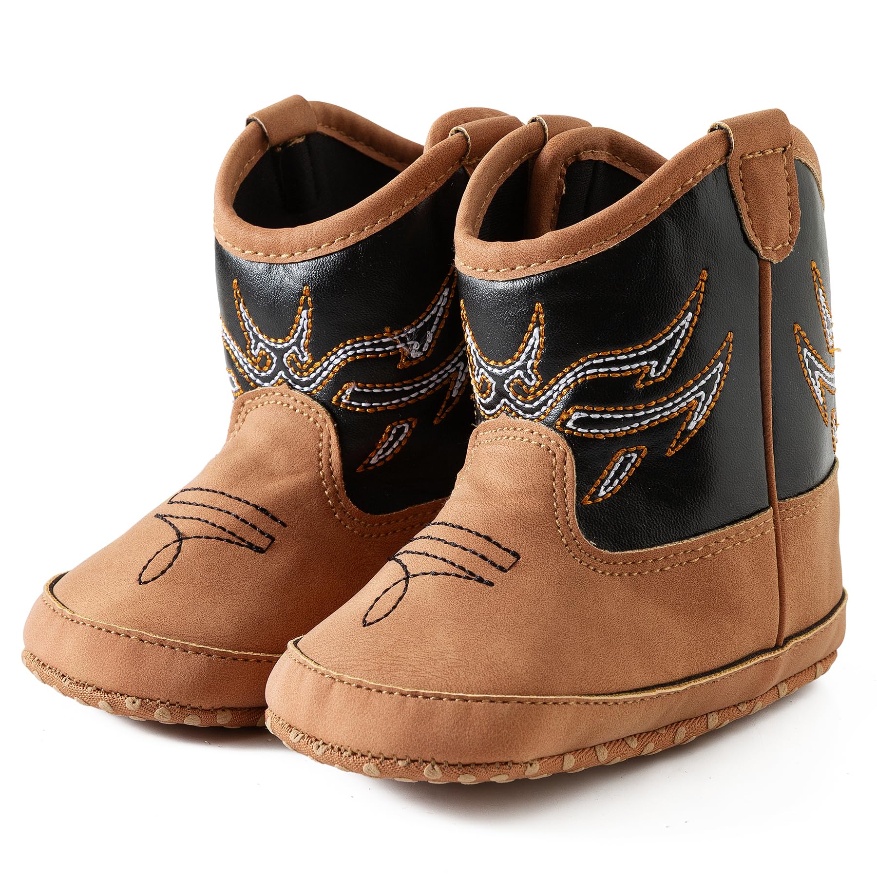 JOYEBUY Toddler Baby Boys Girls Western Cowboy Boots First Walker Crib Shoes Sof