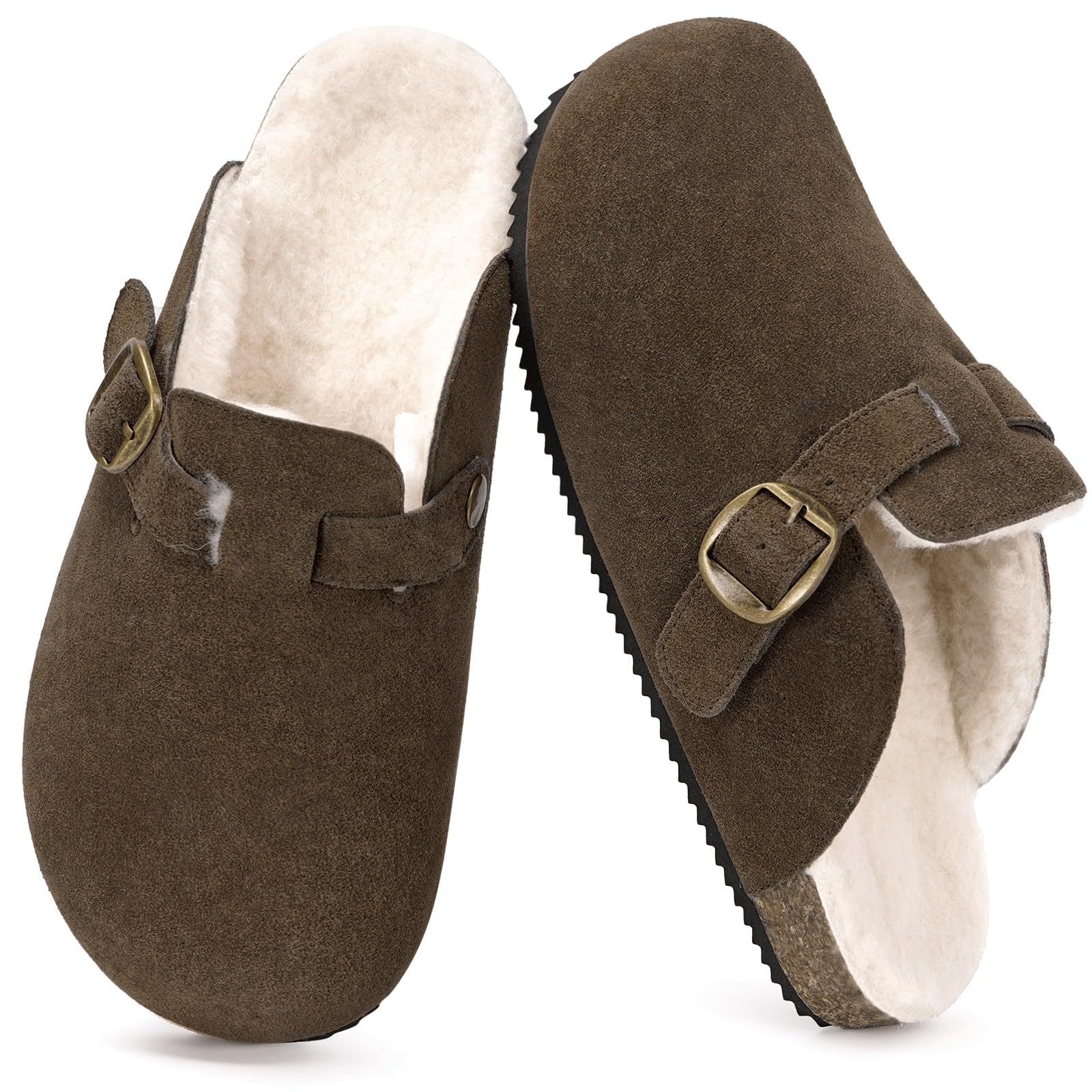 Dokela Men's Women's Winter Fur Clogs Clogs