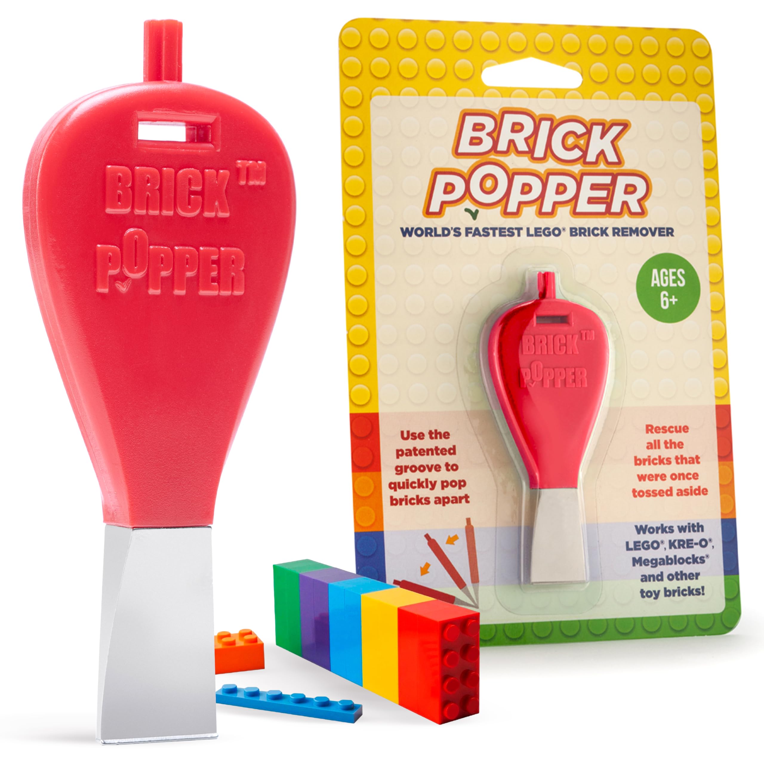 Brick Popper Brick Separator Tool - Building Block Remover Gadget (Red) | Easy t