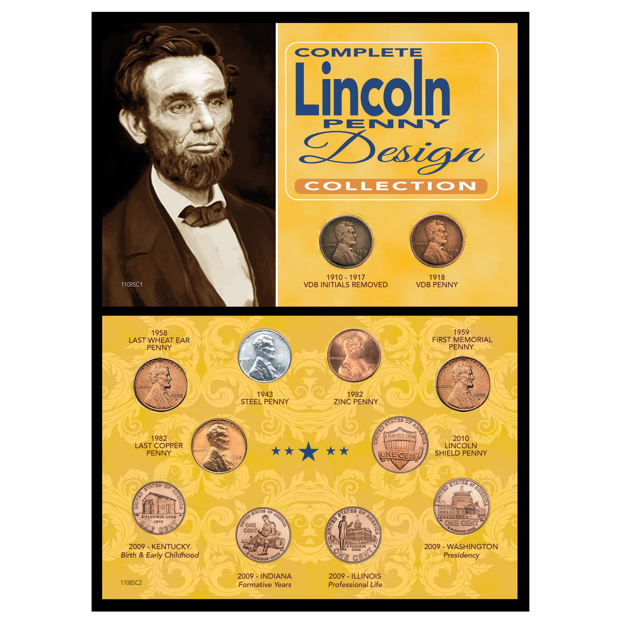 Complete Lincoln Penny Design Collection by American Coin Treasures