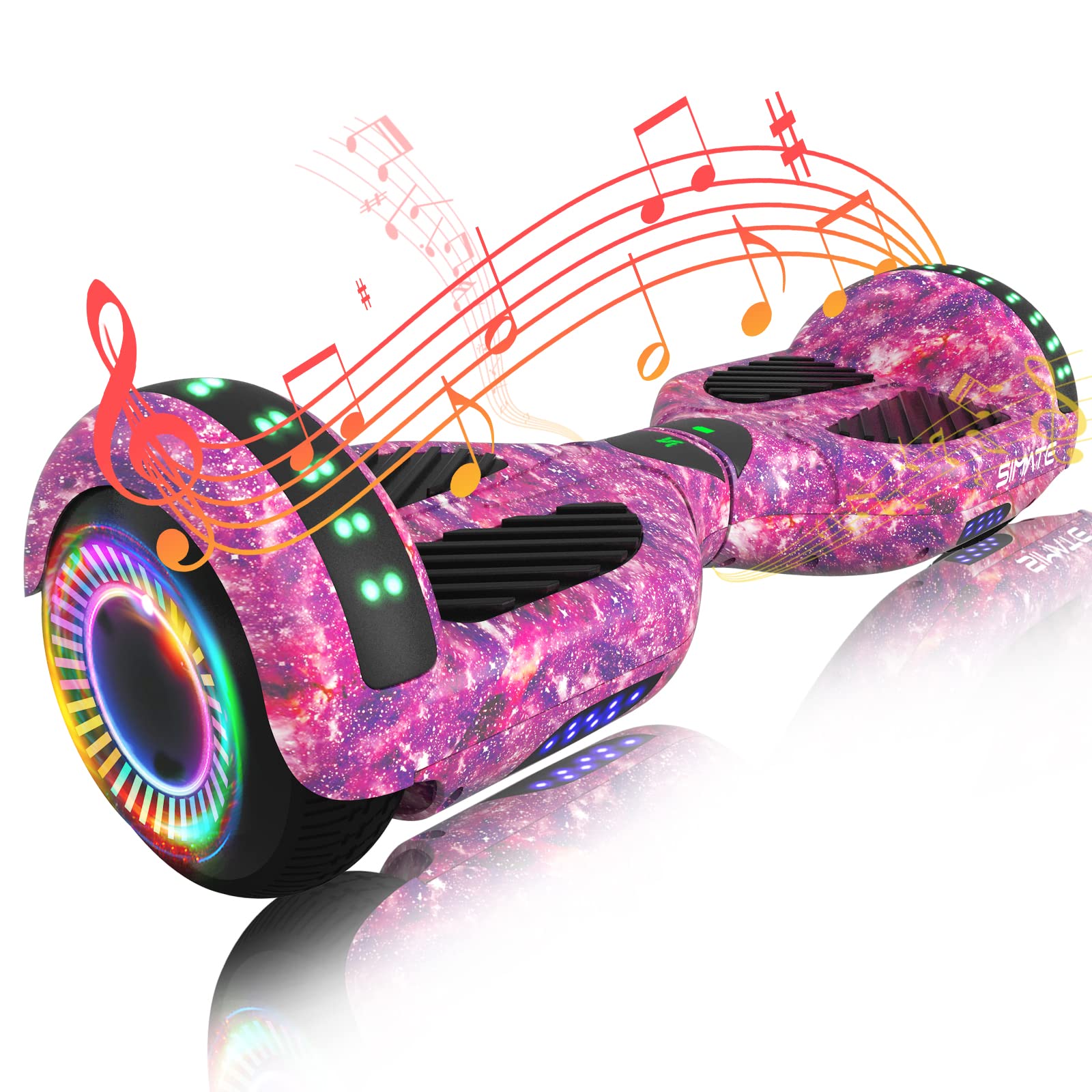 SIMATE Hoverboard, Bluetooth Speakers,  LED Lights, UL 2272 Certified | APP Cont