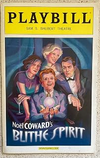 Opening Night Color Playbill from Blithe Spirit At the Shubert Theatre starring Angela Lansbury Rupert Everett Christine Ebersole Jayne Atkinson