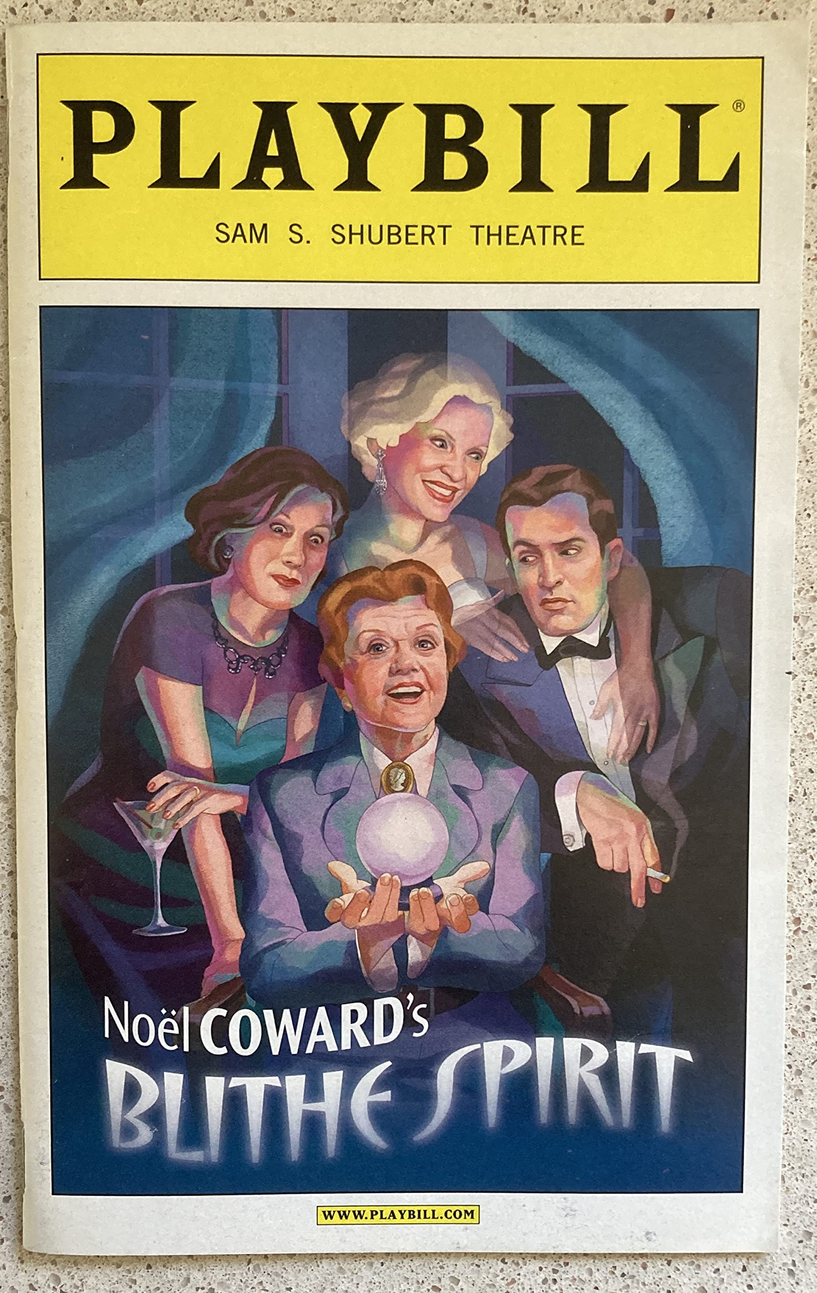 Opening Night Color Playbill from Blithe Spirit At the Shubert Theatre starring 