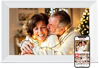 Frameo 10.1" Digital Picture Frame WiFi, Smart Electronic Photo Frame, 32GB | 1280*800 IPS HD Touchscreen, Instant Share Pictures Video, Auto-Rotate, Wall Mountable, Gifts for Mom, Wedding, House Warming