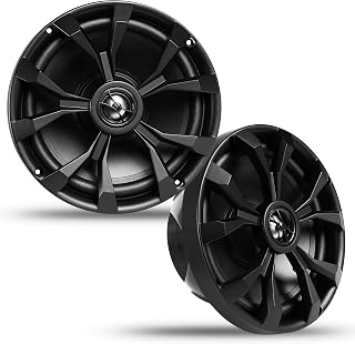 BELVA BBMS8B 8” 2-Way 500W Peak (250W RMS) Black Marine Coaxial Speakers for Marine/ATV/Motorcycle/Powersports